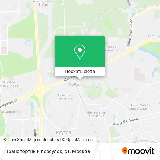 Карта Транспортный переулок, с1