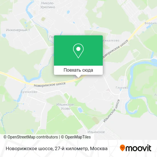 Карта Новорижское шоссе, 27-й километр