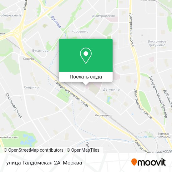 Карта улица Талдомская 2А