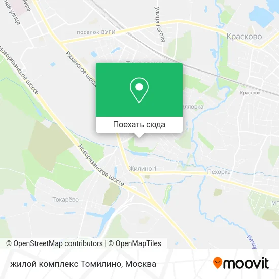 Карта жилой комплекс Томилино