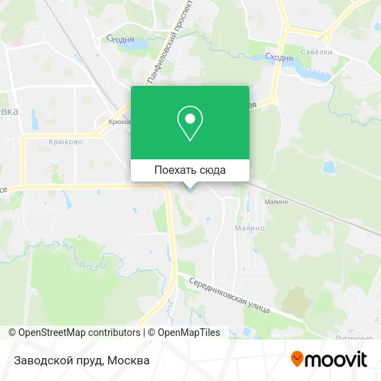 Карта Заводской пруд