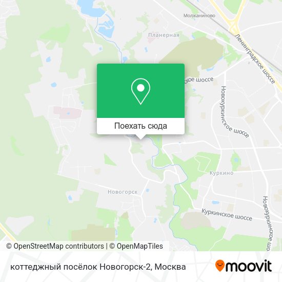 Карта коттеджный посёлок Новогорск-2
