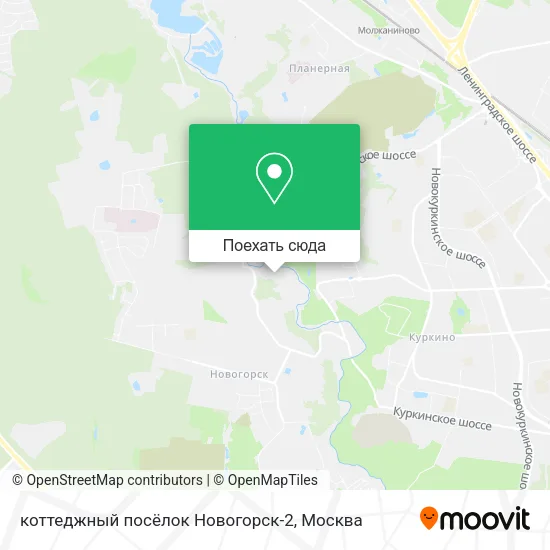 Карта коттеджный посёлок Новогорск-2