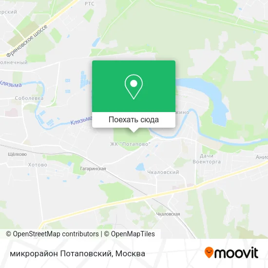 Карта микрорайон Потаповский