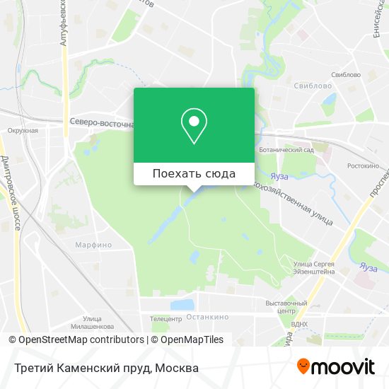Карта Третий Каменский пруд