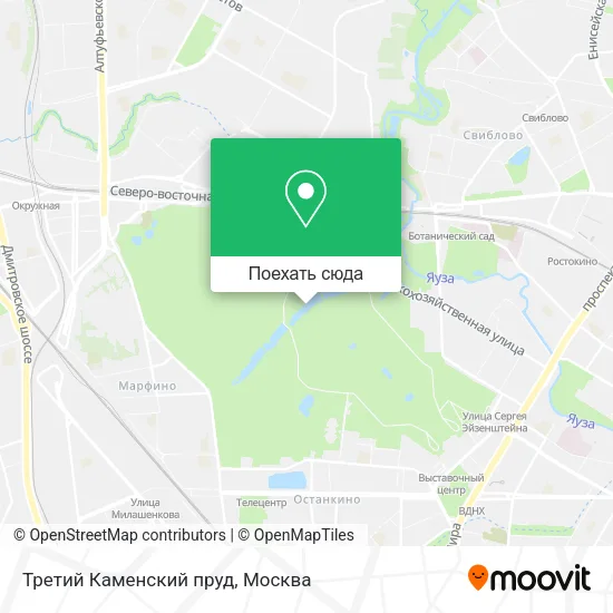 Карта Третий Каменский пруд