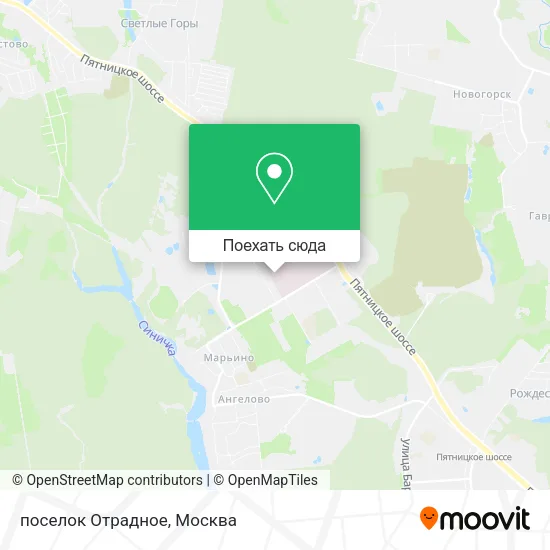 Карта поселок Отрадное