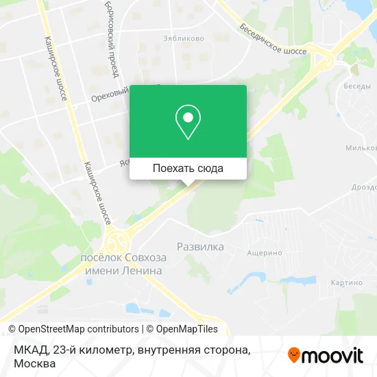 Карта МКАД, 23-й километр, внутренняя сторона