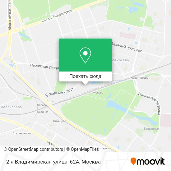 Карта 2-я Владимирская улица, 62А