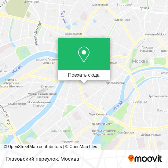 Карта Глазовский переулок