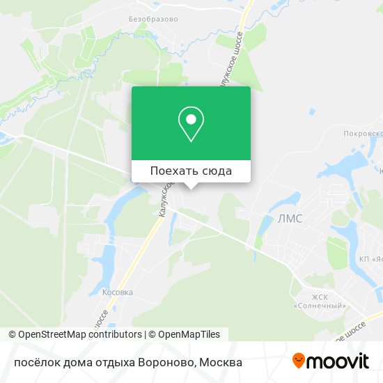 Карта посёлок дома отдыха Вороново