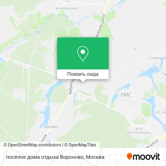 Карта посёлок дома отдыха Вороново