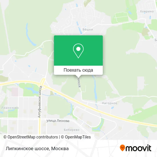 Карта Липкинское шоссе
