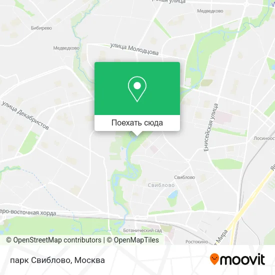 Карта парк Свиблово