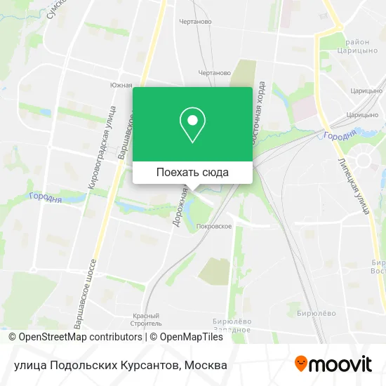 Карта улица Подольских Курсантов