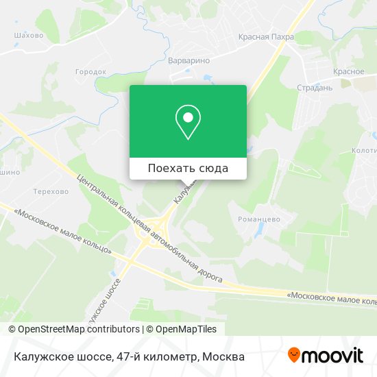 Карта Калужское шоссе, 47-й километр