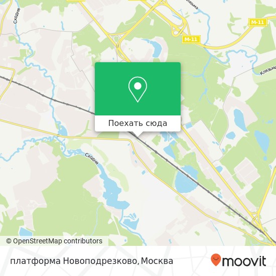 Карта платформа Новоподрезково