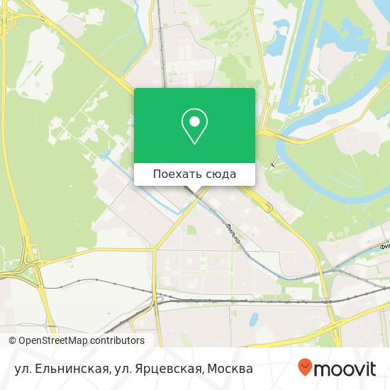 Карта ул. Ельнинская, ул. Ярцевская