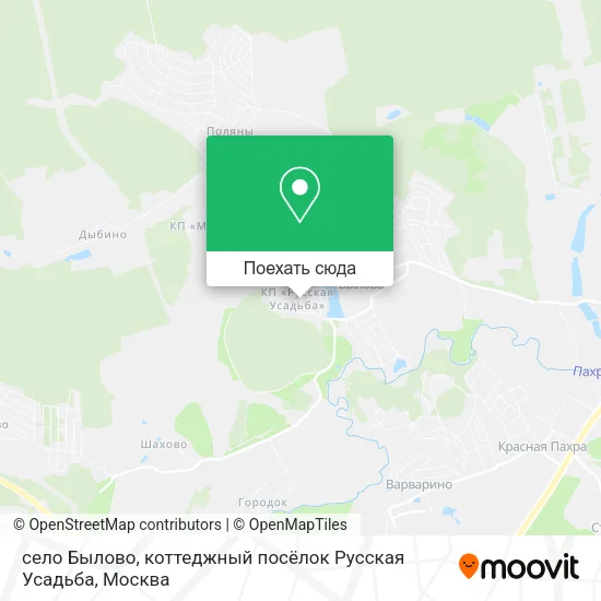 Карта село Былово, коттеджный посёлок Русская Усадьба