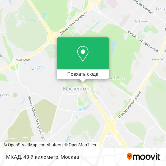 Карта МКАД, 43-й километр
