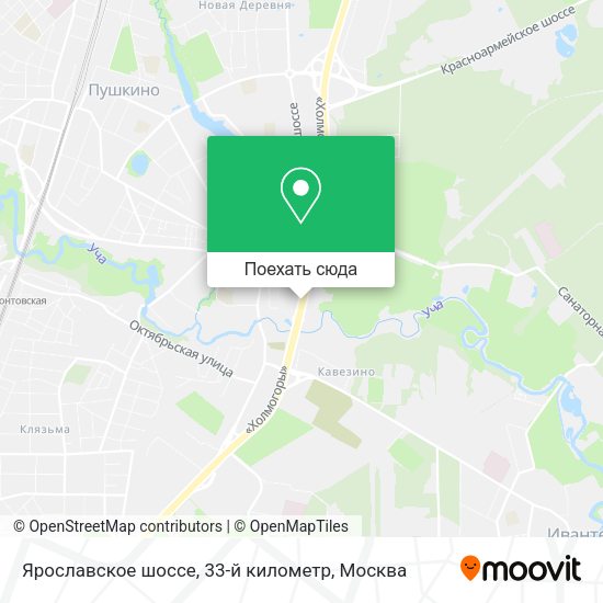 Карта Ярославское шоссе, 33-й километр