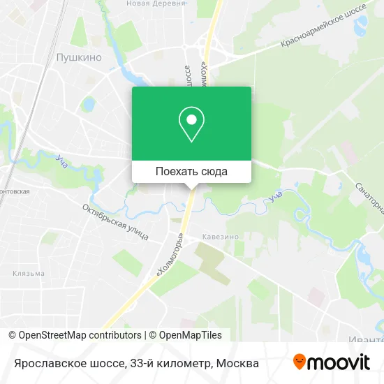 Карта Ярославское шоссе, 33-й километр
