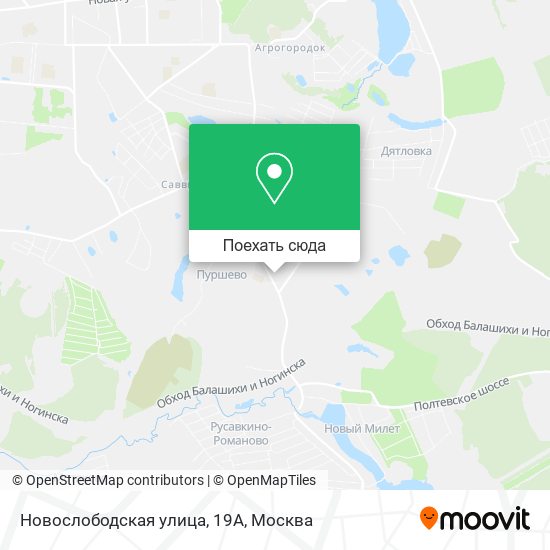 Карта Новослободская улица, 19А