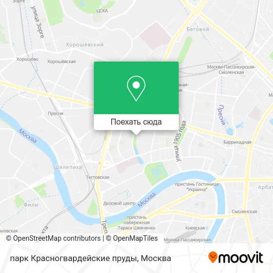 Карта парк Красногвардейские пруды