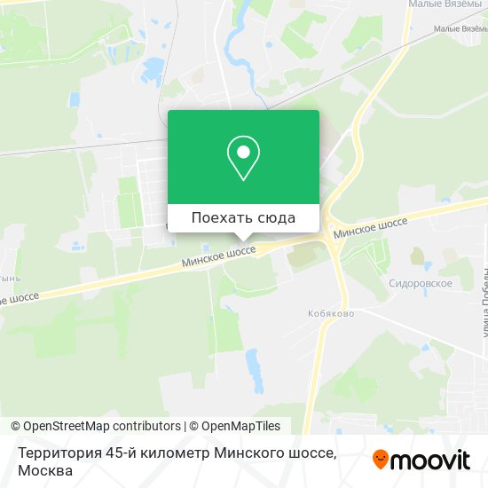 Карта Территория 45-й километр Минского шоссе