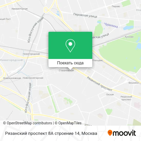 Карта Рязанский проспект 8А строение 14
