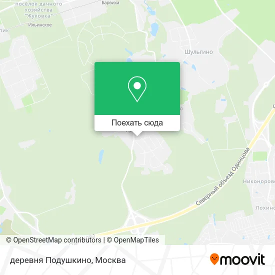 Карта деревня Подушкино