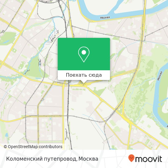 Карта Коломенский путепровод