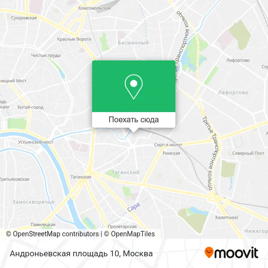 Карта Андроньевская площадь 10