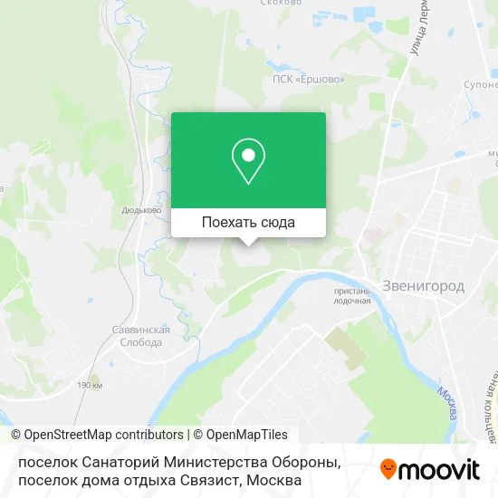 Карта поселок Санаторий Министерства Обороны, поселок дома отдыха Связист