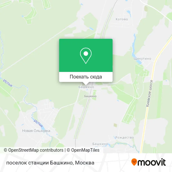 Карта поселок станции Башкино