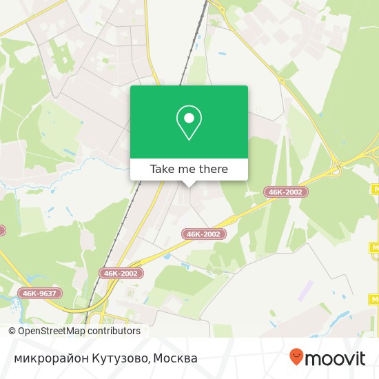 Карта микрорайон Кутузово
