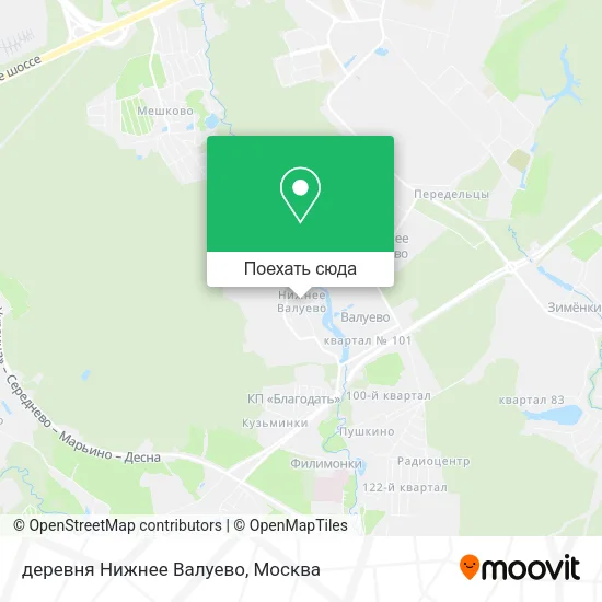 Карта деревня Нижнее Валуево