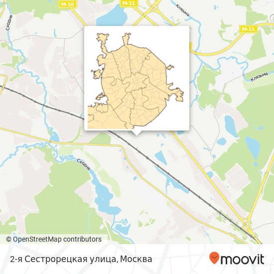 Карта 2-я Сестрорецкая улица