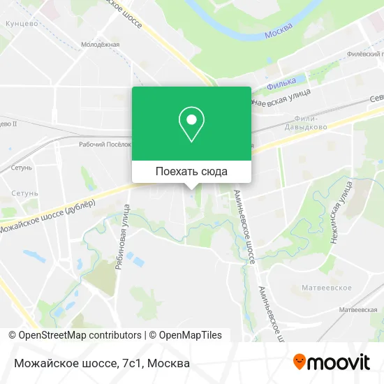 Карта Можайское шоссе, 7с1