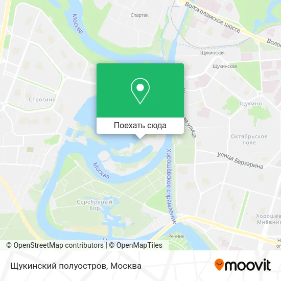 Карта Щукинский полуостров