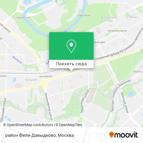 Карта район Фили-Давыдково