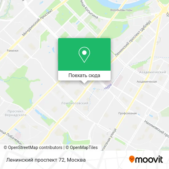 Карта Ленинский проспект 72