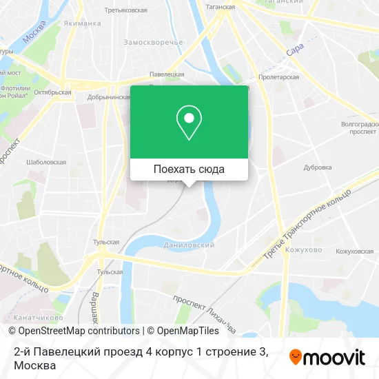 Карта 2-й Павелецкий проезд 4 корпус 1 строение 3