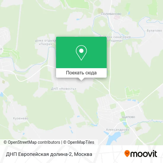 Карта ДНП Европейская долина-2
