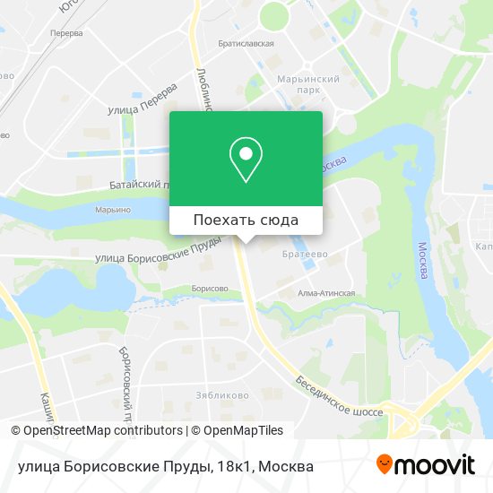 Карта улица Борисовские Пруды, 18к1