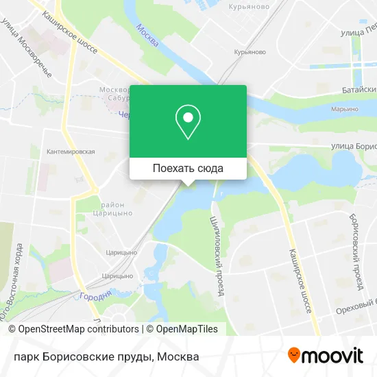Карта парк Борисовские пруды