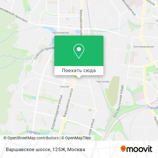 Карта Варшавское шоссе, 125Ж