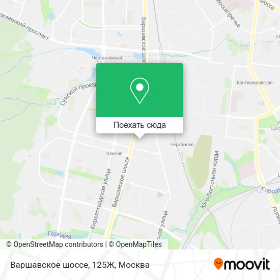 Карта Варшавское шоссе, 125Ж