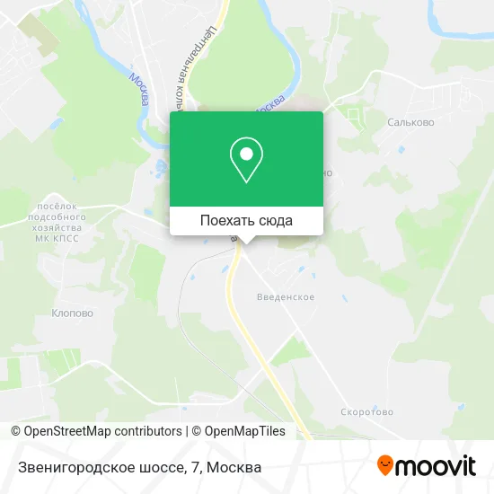 Карта Звенигородское шоссе, 7