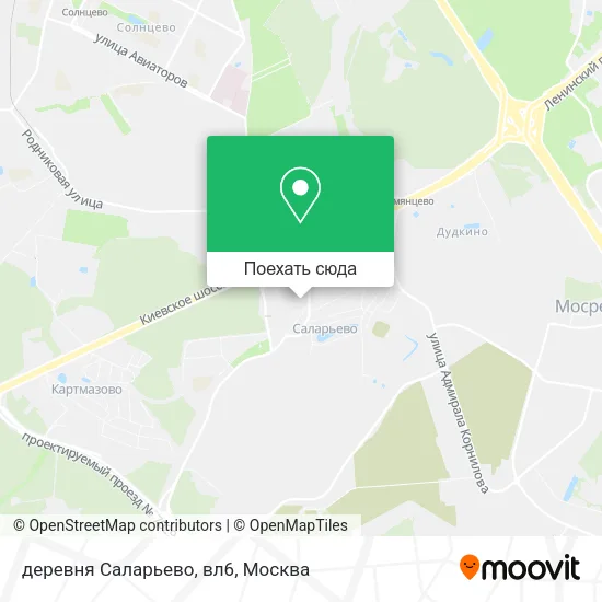 Карта деревня Саларьево, вл6